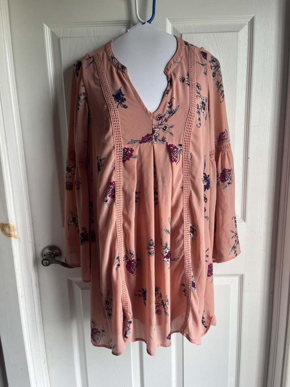 Sequin Hearts Pink Floral Tunic Dress